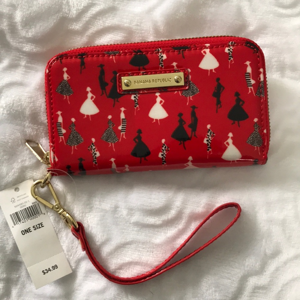 Banana Republic Coated Canvas Wristlet